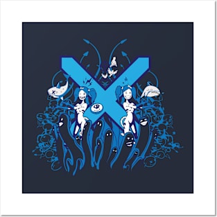 PLAN3T X-Y T-Shirt blue Posters and Art